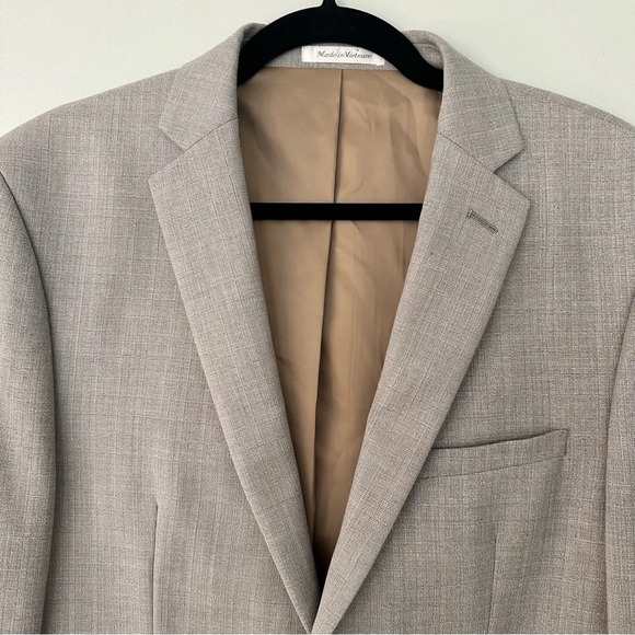Van Heusen Flex Slim Fit Suit Blazer Jacket Light Gray Size 42R - Picture 2 of 11